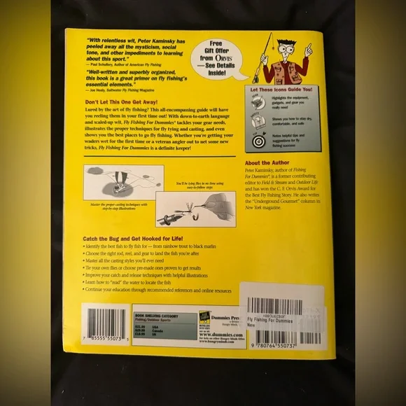Fly Fishing for Dummies Book - Yellow Cover - Picture 2 of 2